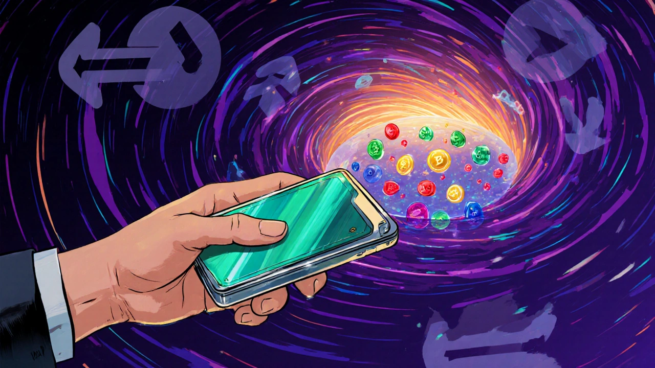 Pengguna menambahkan token ke kolam likuiditas pada DEX.
